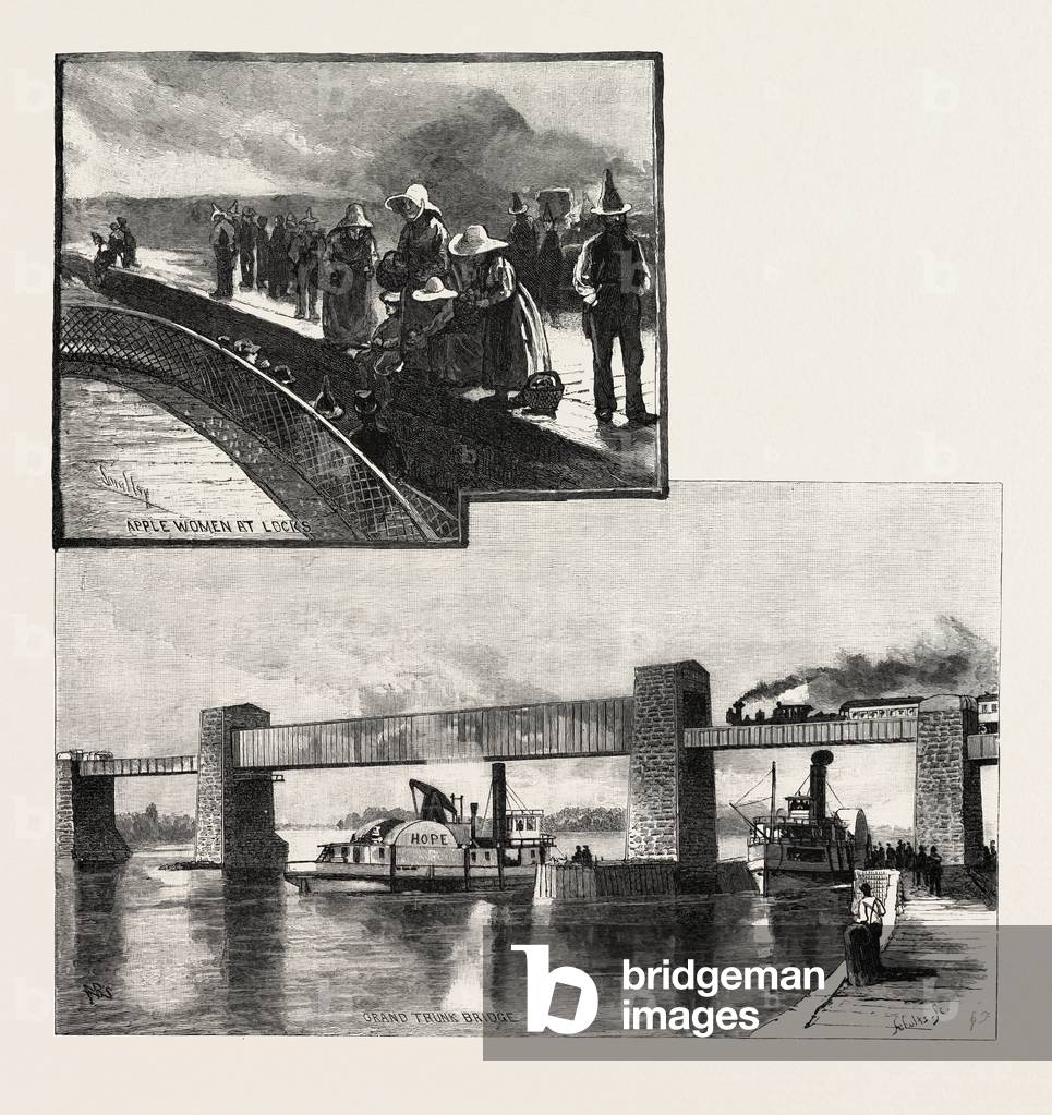 Immagine di Incisione "Canal lock", b/w
