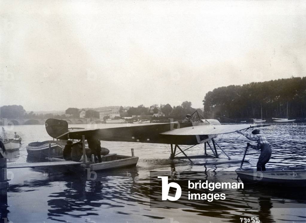 Immagine di Fotografia "Aeroplano idrovolante Nieuport (foto in b/n)", 20th Secolo di French Photographer