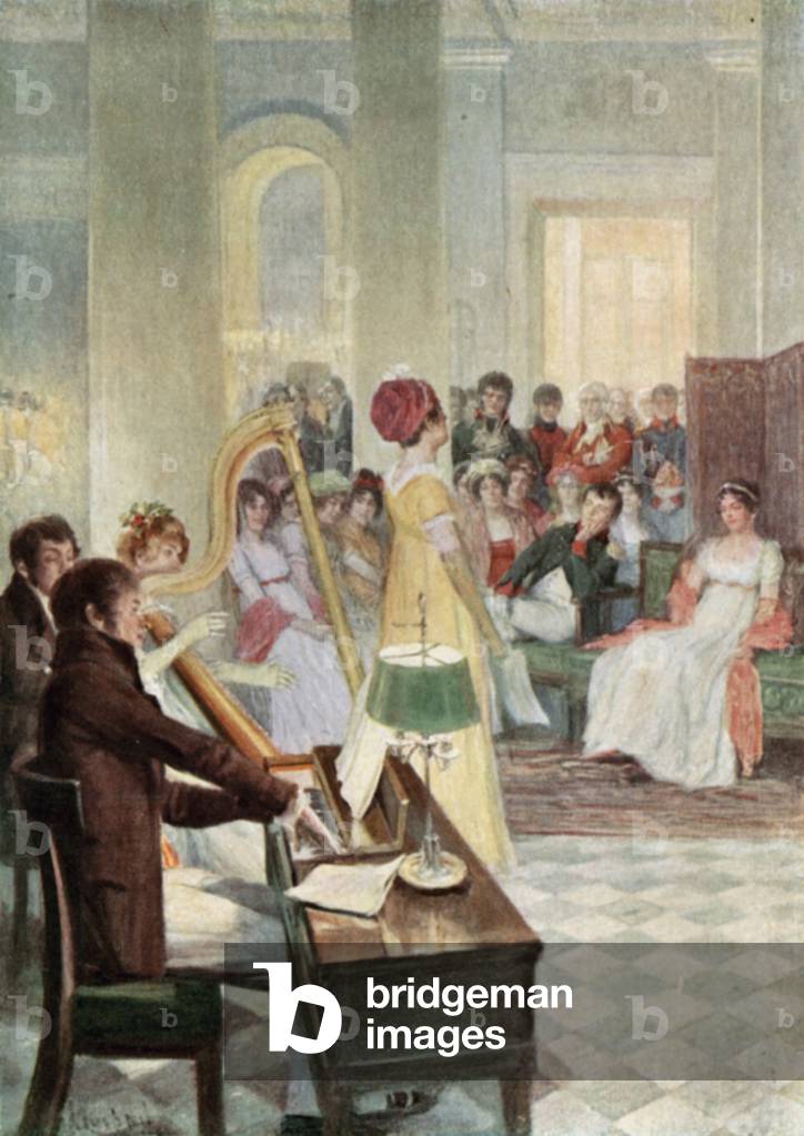 "Eine Soiree bei Malmaison (Farbe litho)" von Felicien baron de Myrbach-Rheinfeld