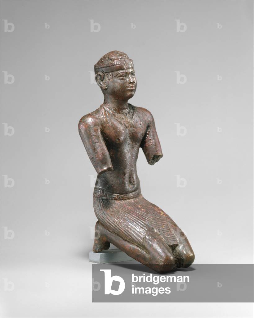 Faraone kushita, c.713-664 a.C. (bronzo e foglia d'oro)