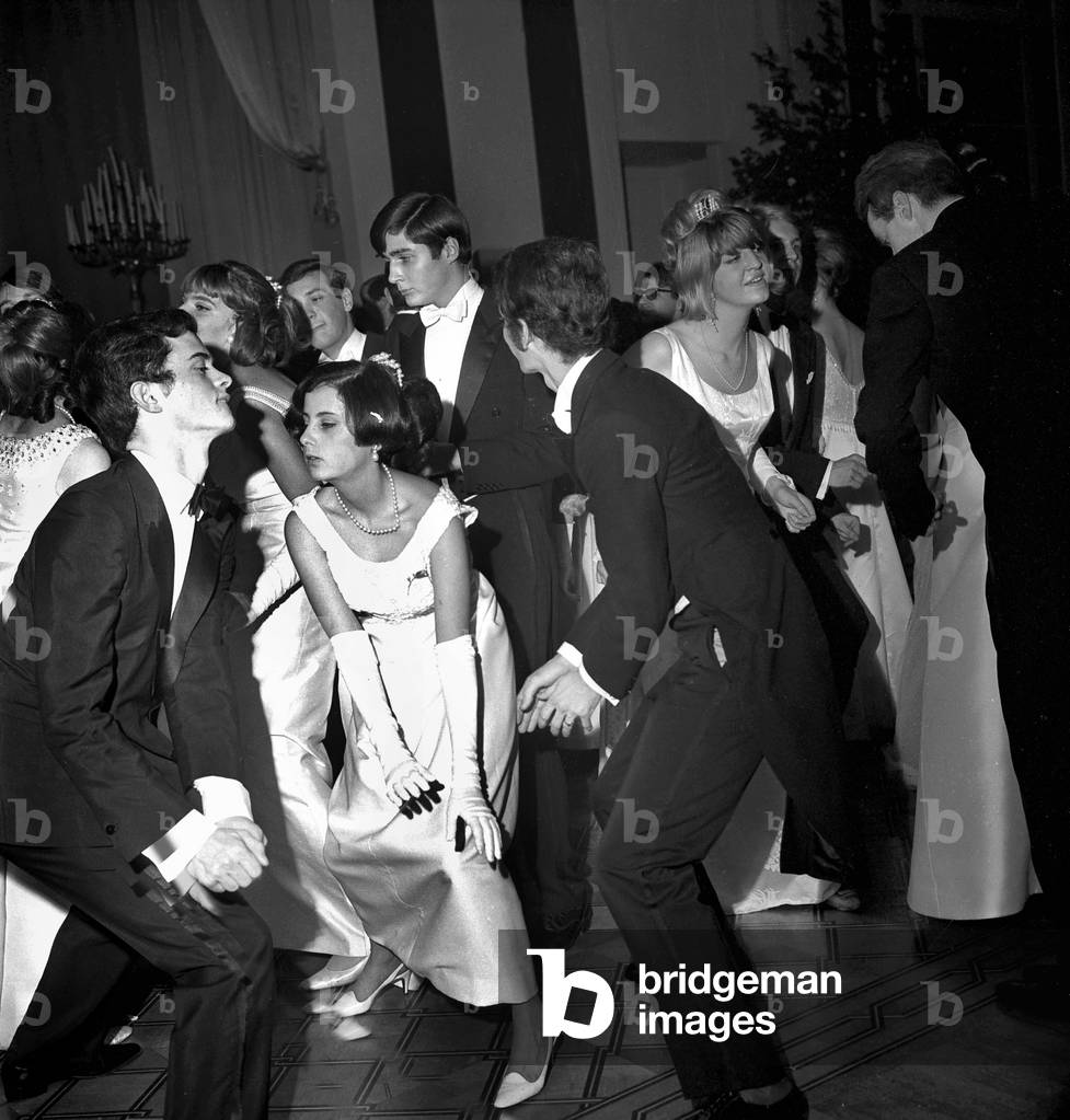 Image of Photography depicting Ball of The Debutantes in Cannes on December 19 1965, b/w