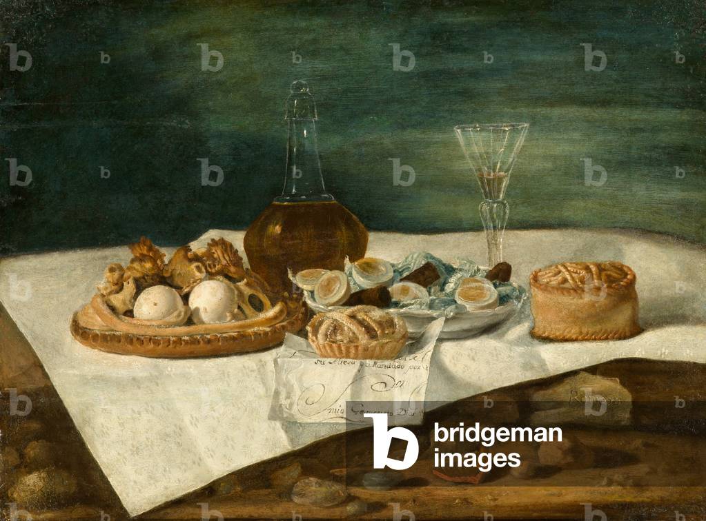 Image of Painting depicting Still Life with Pasteries 1770 by Juan Bautista Romero