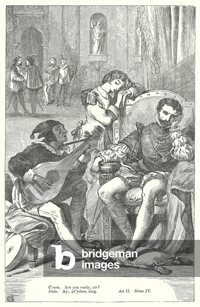 Bild von Gravur "Zwölfte Nacht (Kupferstich)" 1801 von Henry Courtney Selous