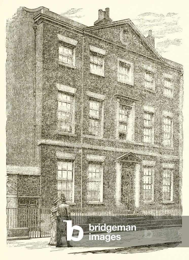 Casa in Rodney Street, Liverpool, dove il signor Gladstone è nato (incisione)