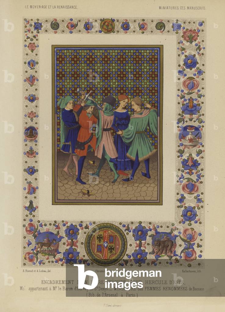 Miniatura tratta da On Famous Women (chromolitho) di Giovanni Boccaccio