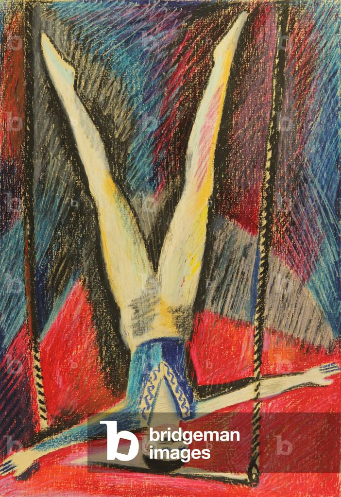 Acrobat on the Trapeze, 1979 (pastellfarben auf Papier)
