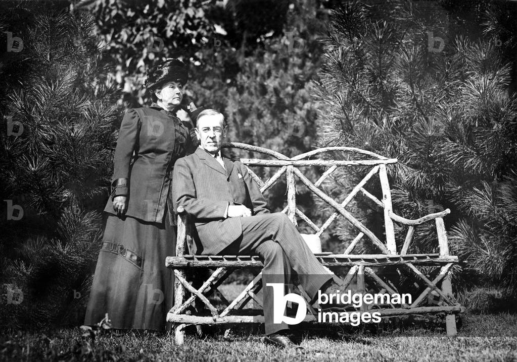 Image of Woodrow Wilson and wife, January 31, 1912.