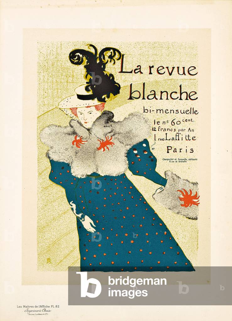 Riproduzione di un poster pubblicitario «La Revue Blanche», 1895 (litografia a colori)