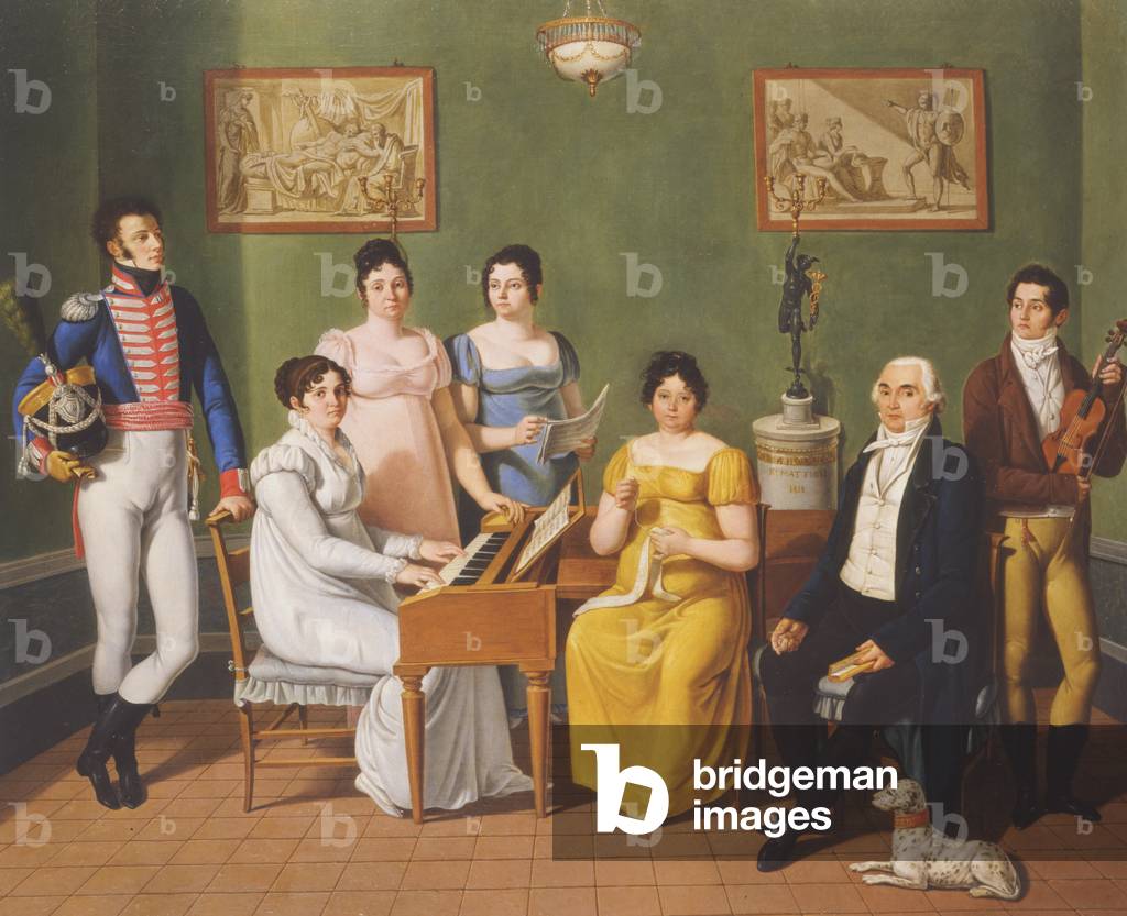 Bild von Gemälde "Die Mattioli Familie (öl auf leinwand)" von Raffaele Mattioli