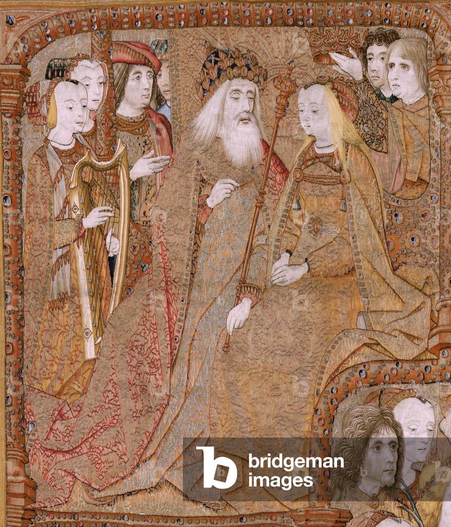 Immagine di Arazzo "Arazzo fiammingo. Serie Devozione della Madonna o Panni dorati. L'incoronazione della Verg