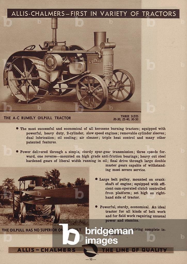"An Allis Chalmers Rumely Oil Pull Traktor", c.1933