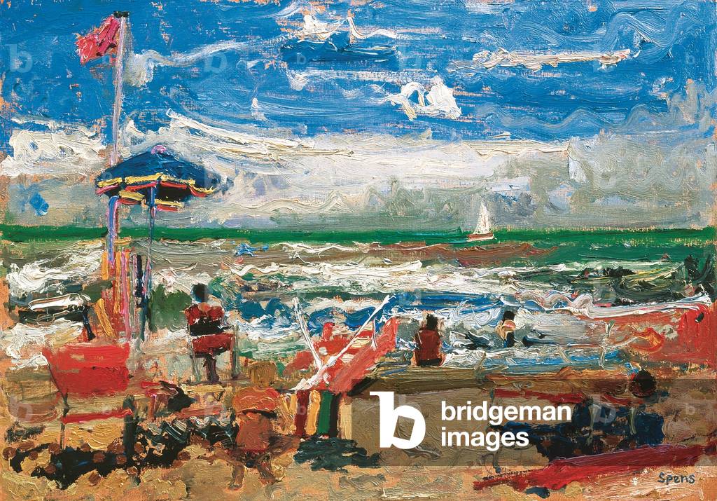 Sunbathers, Lido di Camaiore, 2011 (Öl auf Karton)