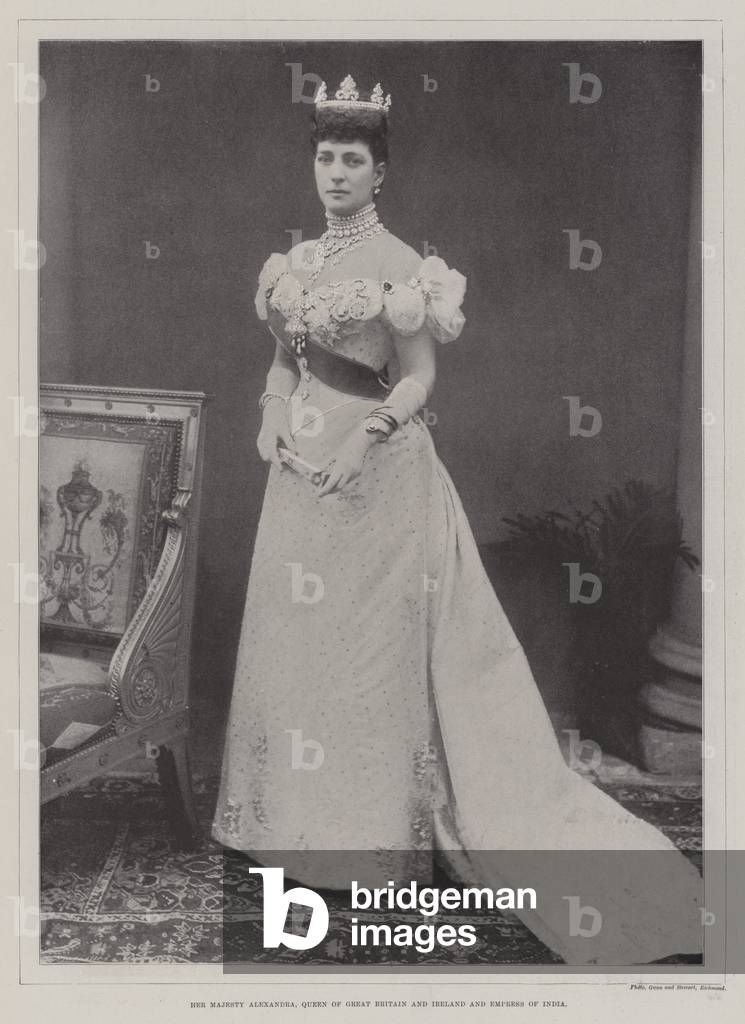 Bild von Druck "Ihre Majestät Alexandra" 1901 von English Photographer, b/w