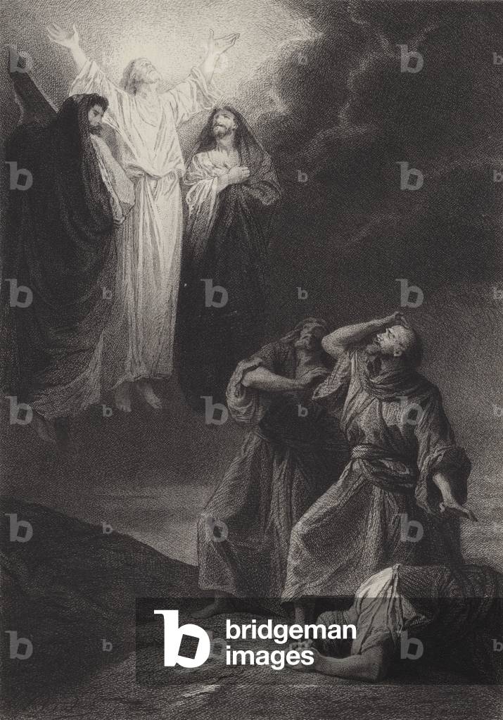"Die Verklärung (Gravur)" von Albert Robida, b/w