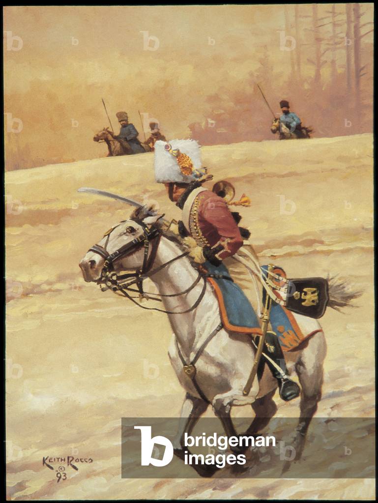 Trombettista: Chasseurs a Cheval della Guardia Imperiale 1814, 1993 (olio su tavola)