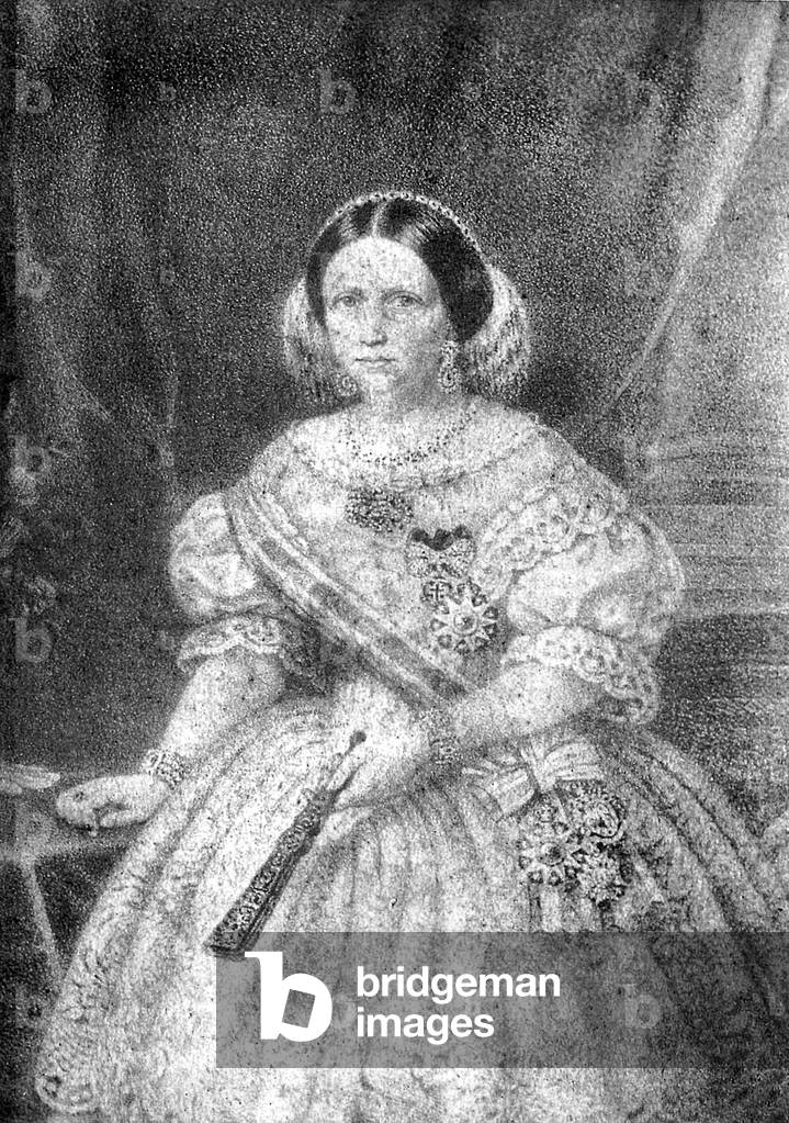 Immagine di Incisione "infanta Donna Isabel Maria di Gloria Bragance" 1801, b/w