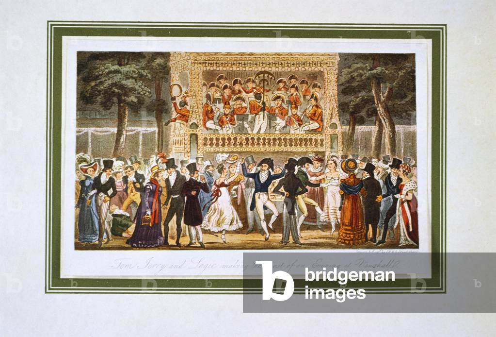 Opel Gardens, 'Life in London, ecc ', di Pierce Egan, 1823 (litografia)