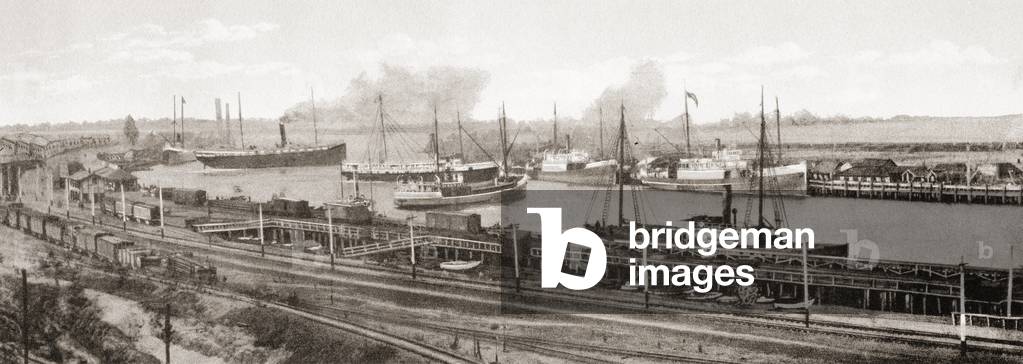 Bild von Fotografie "Hafen von Los Angeles" 1915 von Unknown photographer, b/w