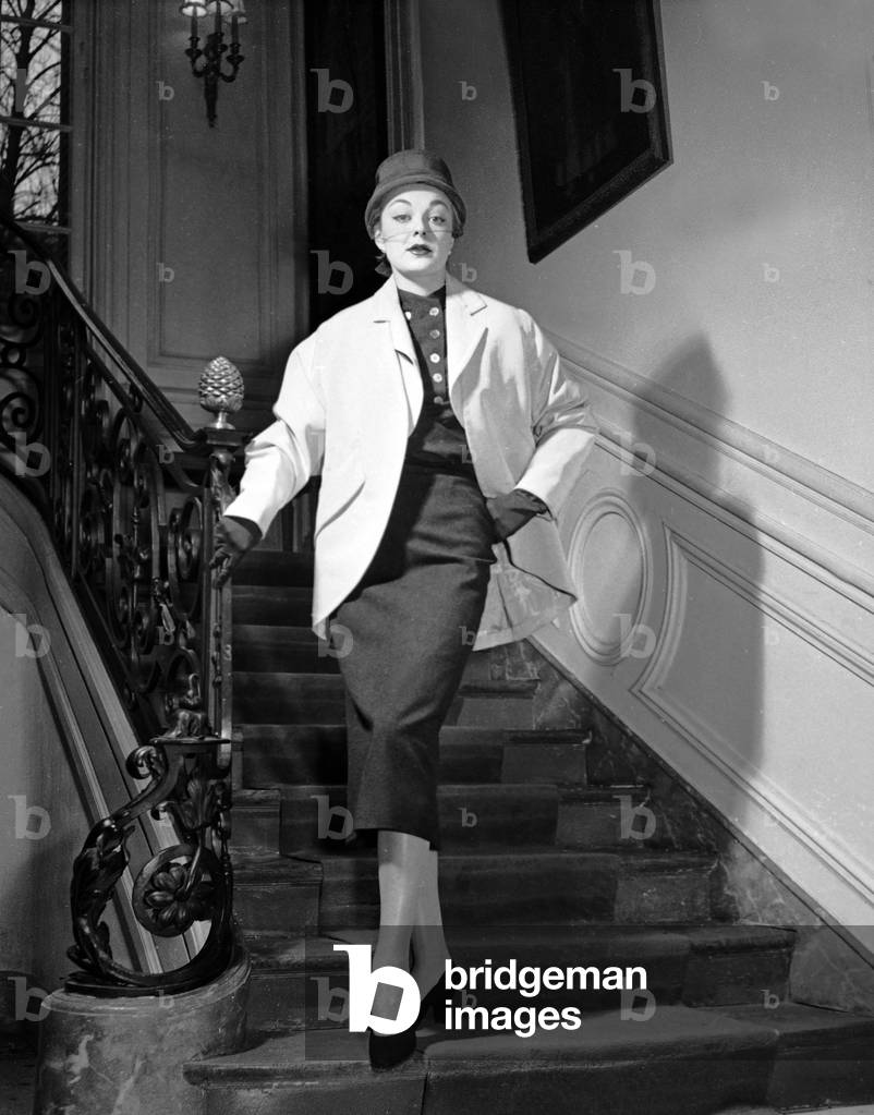 Image de Photographie représentant Présentation le 23 février 1954 de la collection Par Jacques Fath (photo b/