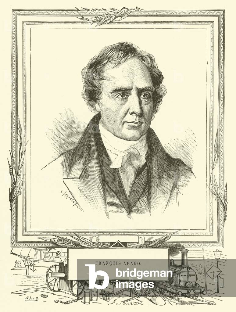 "Francois Arago (Gravur)" 1801 von French School, b/w