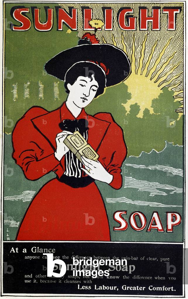 Image of Poster depicting Advertisement for Sunlight household soap c1890 (poster) 1890 by English Artist