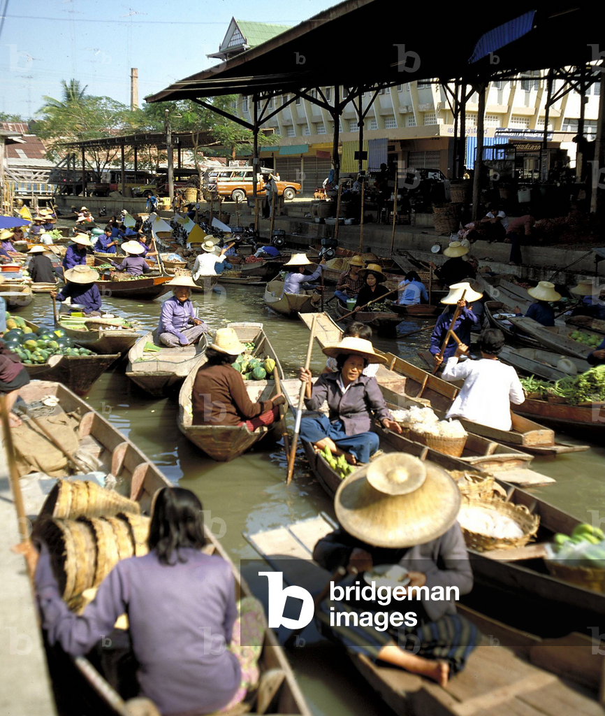 Bild von Fotografie "Schwimmender Markt in Thailand" 1999 von Hans Winter