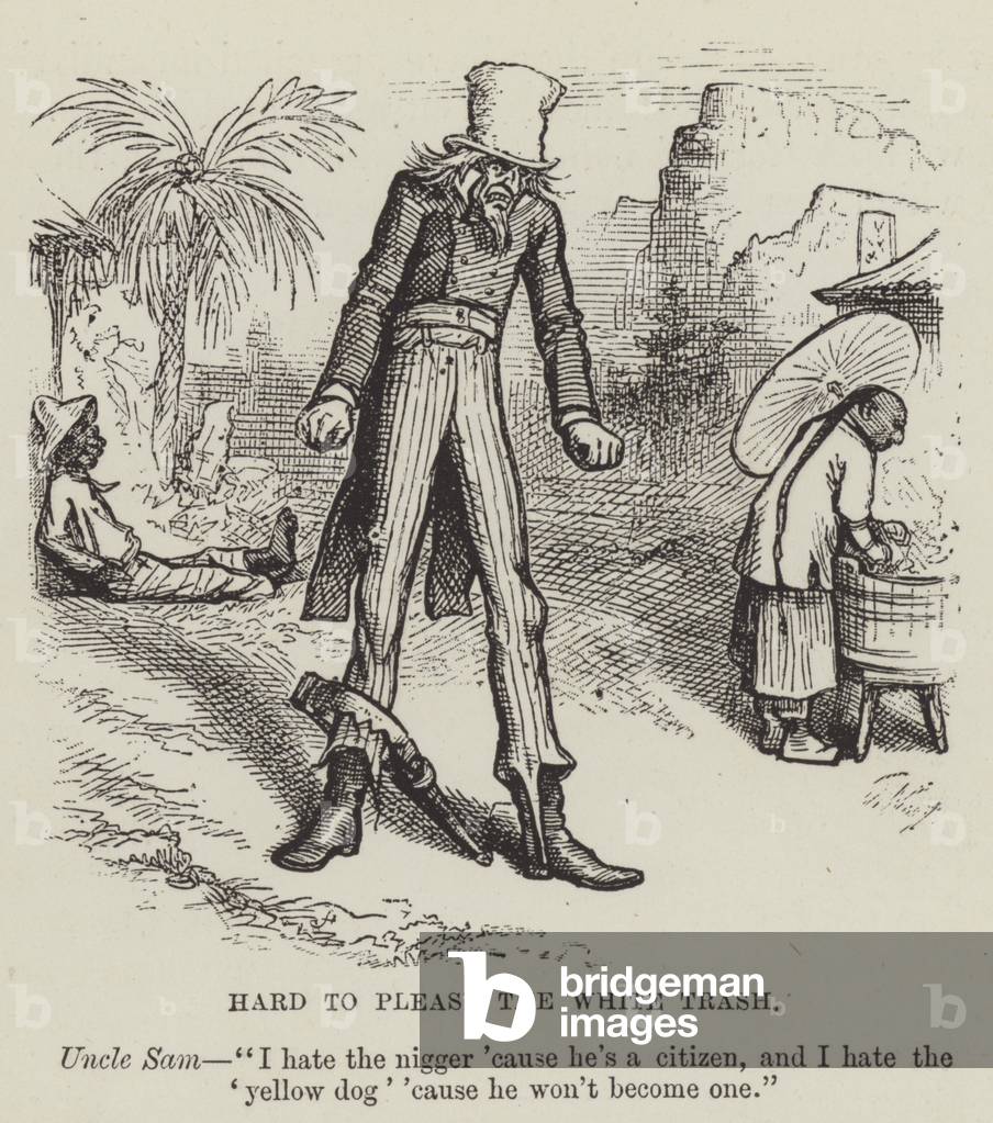 Difficile de plaire à la poubelle blanche (gravure) par George Augustus Sala