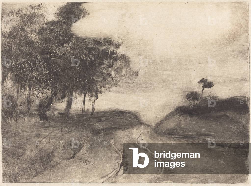 "The Road (La route)" 1878 di Edgar Degas, b/w