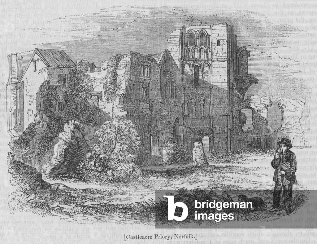 "Castleacre Priorat" von English School, b/w