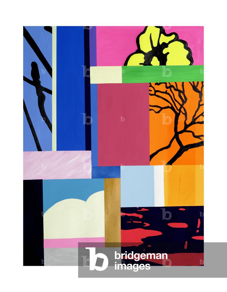 Bild von Gemälde "Studie für Fragmentierte Landschaft" 2020 von Dan Baldwin