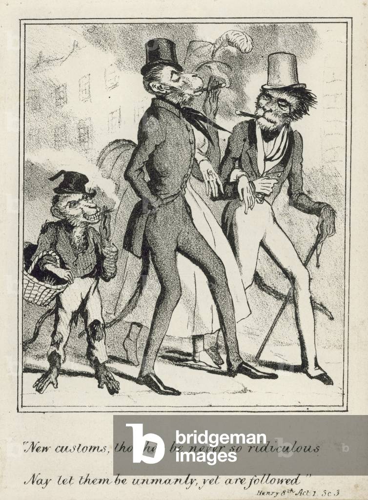 Image de Estampe représentant De nouvelles coutumes par English School