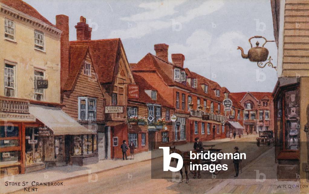 Stein St Cranbrook, Kent (Farbe litho)