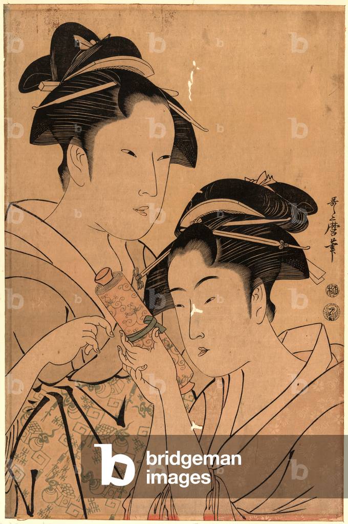 "Kagiya Osen a Takashima Ohisa" di Utamaro Kitagawa