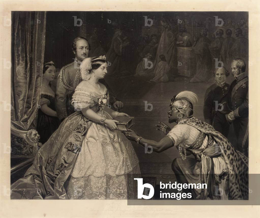 The Bible "This is the secret of England's Greatness, England's Glory!", engraved by William Henry Simmons (18