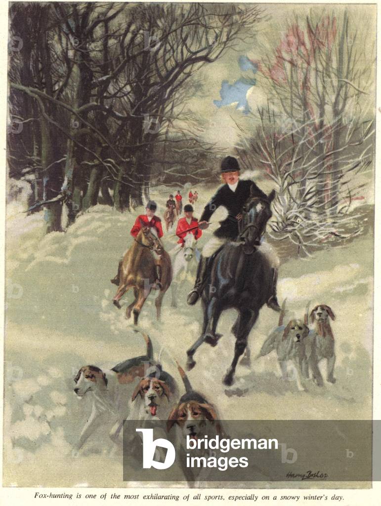 图像Fox Hunting Magazine Plate, UK, 1950s