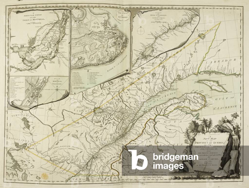"Una nuova mappa della provincia di Quebec"