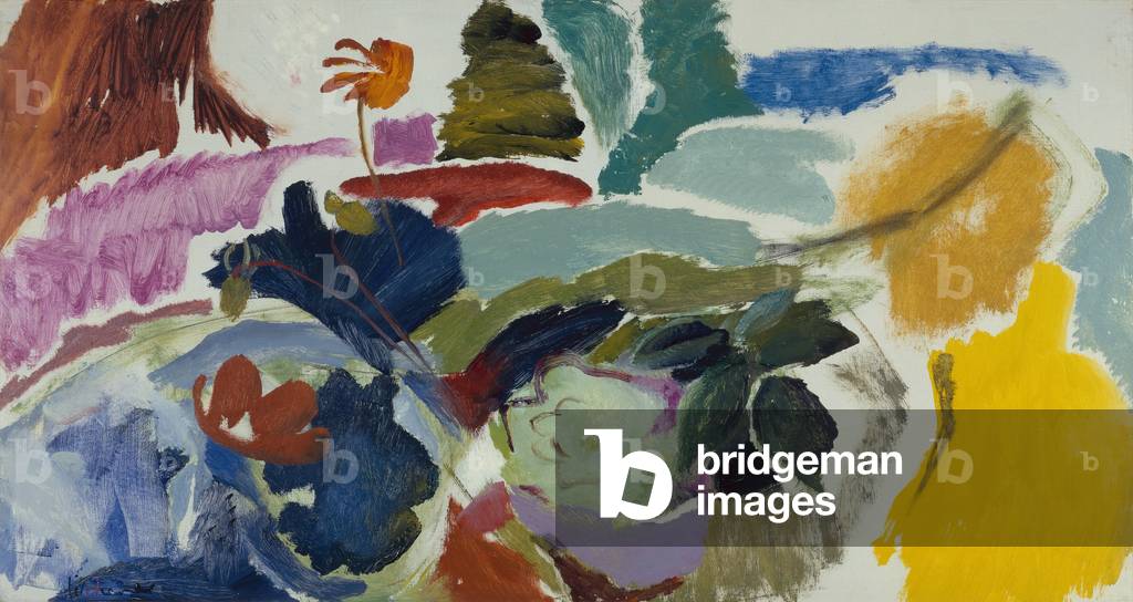 Dalie e gialle, 1958 (olio su tela)