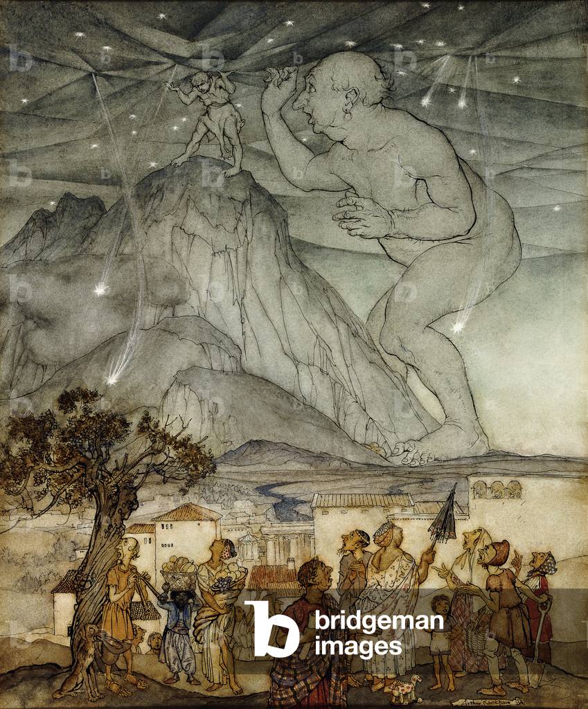 Immagine di Disegno "Ercole sostenere il cielo invece di atlante", 1922 di Arthur Rackham