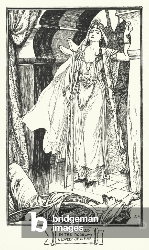 There Appeared in the Doorway a Lovely Jewess (engraving)