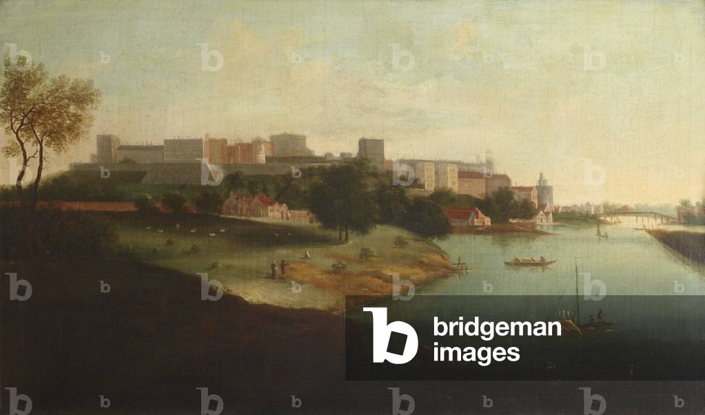 Veduta del castello di Windsor dal Tamigi