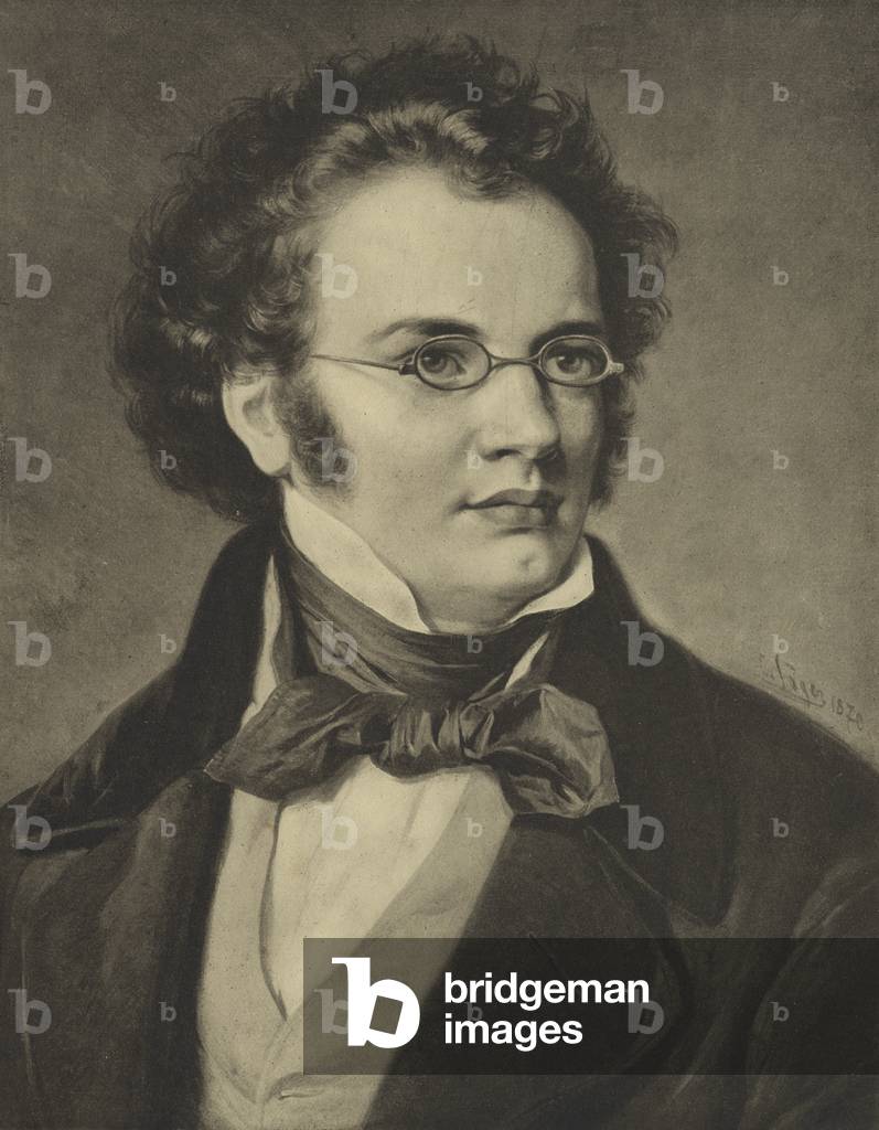 Portrait of F.P. Schubert, b/w