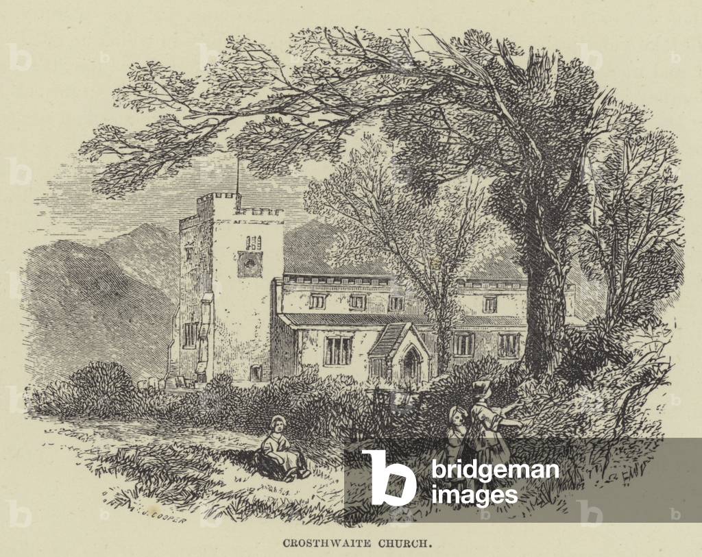 Crosthwaite Church (engraving) by English Artist