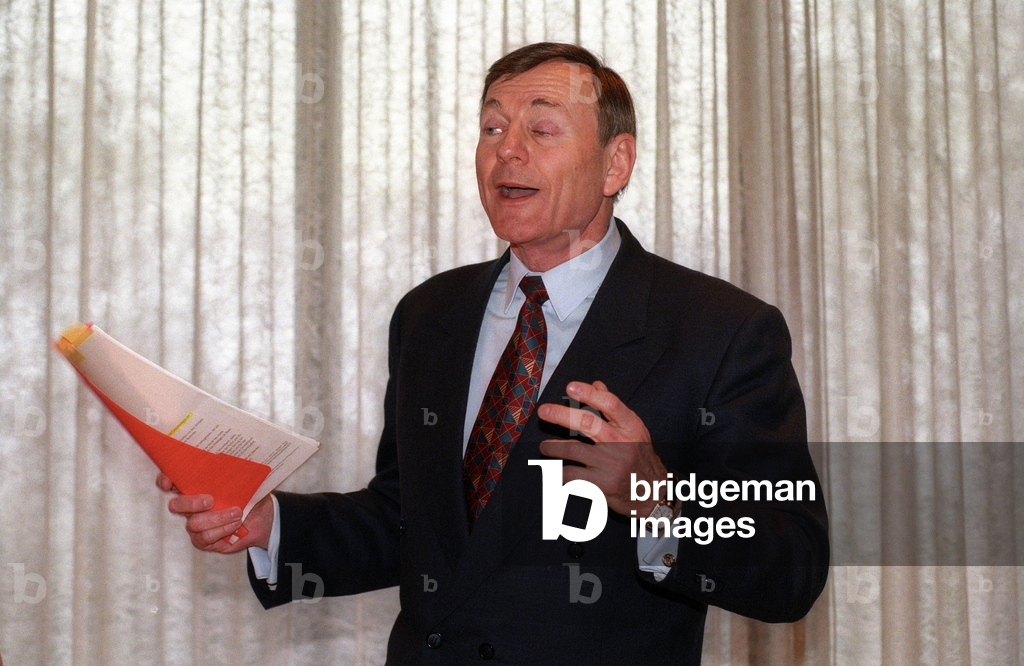 Bild von Fotografie "Avraham Avi Primor (Israel Botschafter in Deutschland) Buchpräsentation von Itzhak Rabin 