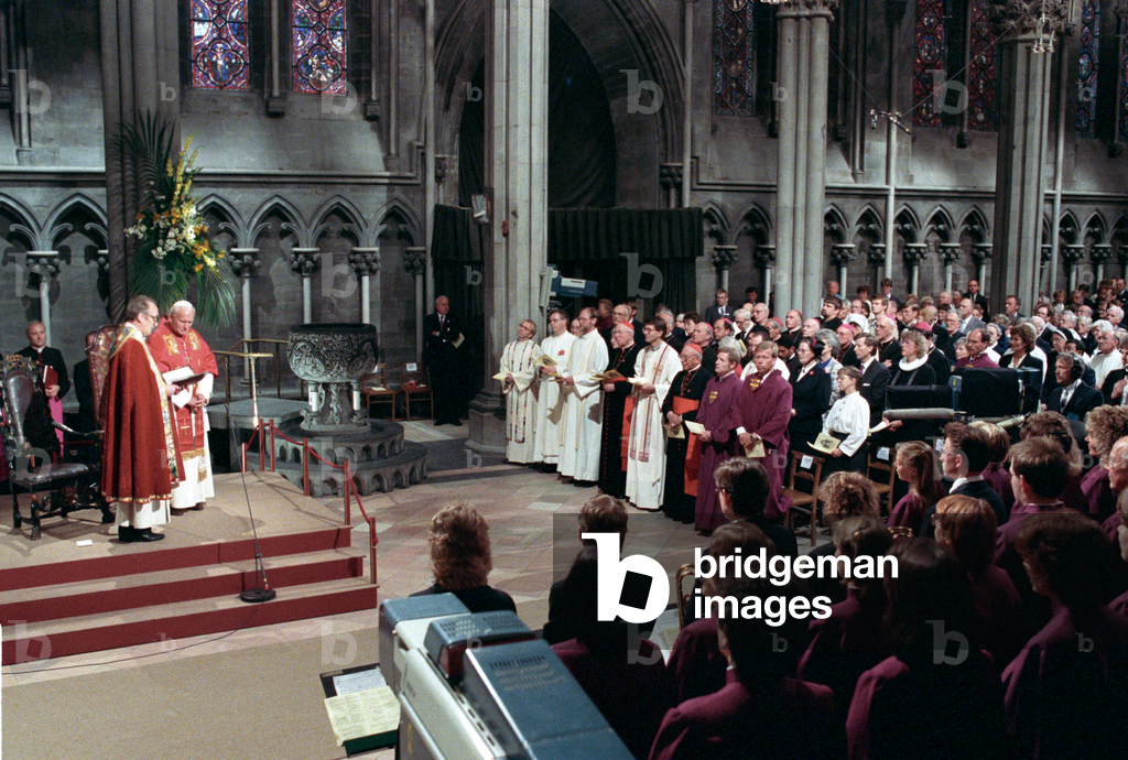 Image de Photographie représentant Trondheim 19890602. Le pape Jean-Paul II est le premier pape de Norvège en 