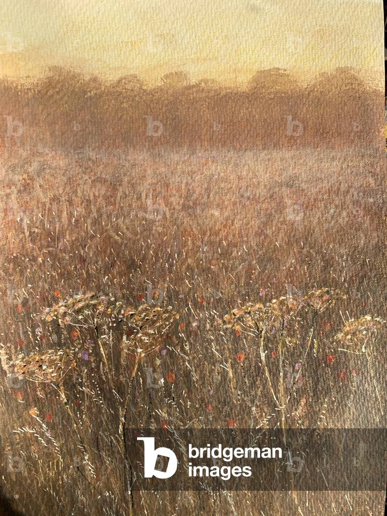 Bild von Gemälde "Bean Field Dusk (Acryl auf Leinwand)" 1901 von Lincoln Seligman