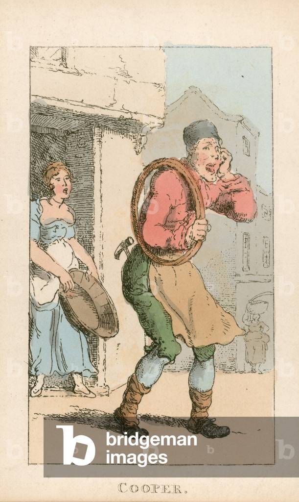 Bild von Gravur "Cooper (farbige Gravur)" von Thomas Rowlandson