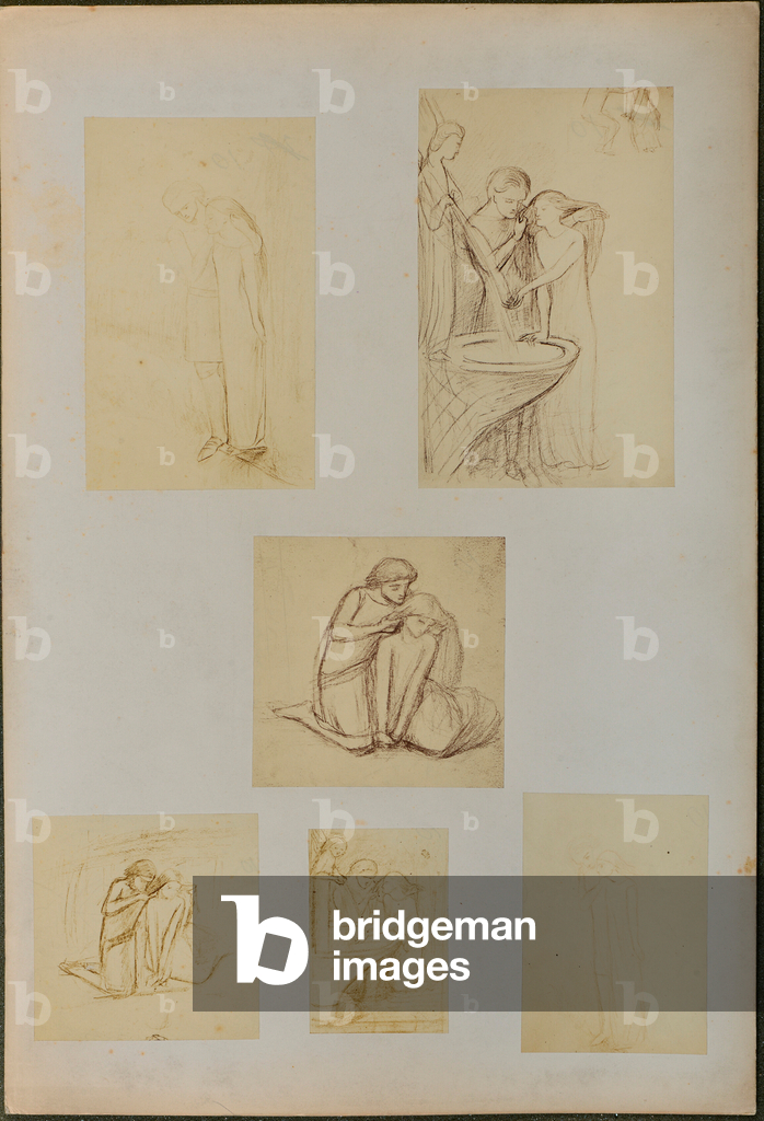 Image of Photography depicting Studies for "La Belle Dame Sans Merci" 1866 by William Michael Rossetti