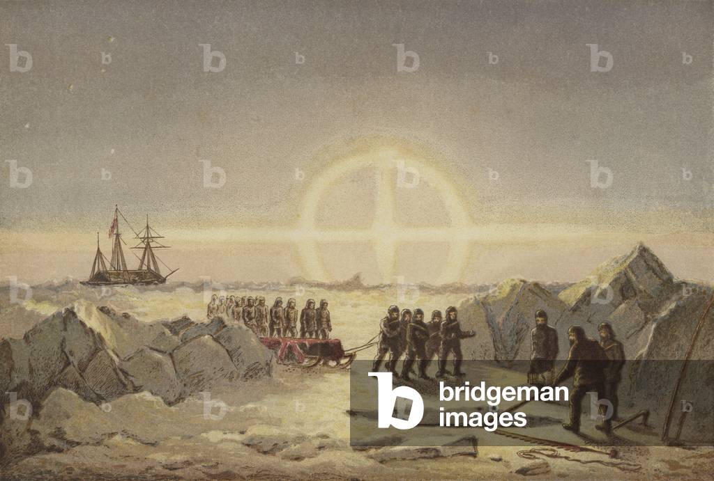 "Ein arktischer Begräbnis (Farbe Litho)" von English School