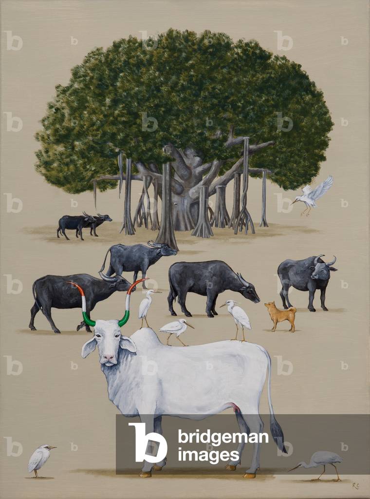 Holding Court, 2019 (olio su lino)