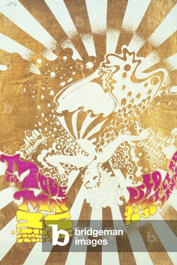 Image de Affiche représentant The Move and Pink Floyd à OVNI par Hapshash and the Coloured Coat